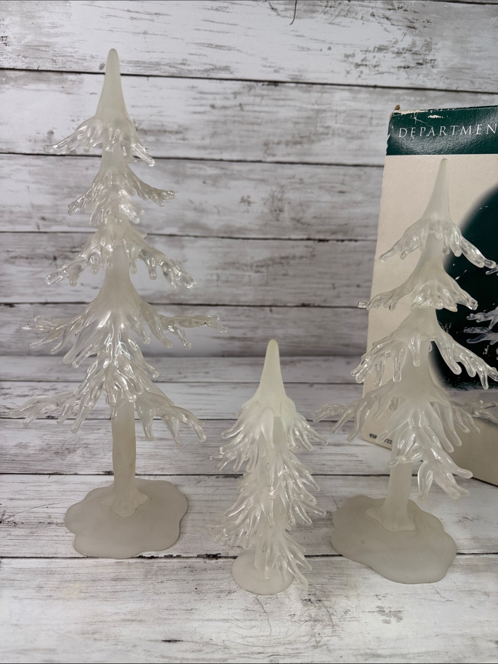Department 56 "Village Icicle Trees" 56722 Christmas Village Accessories
